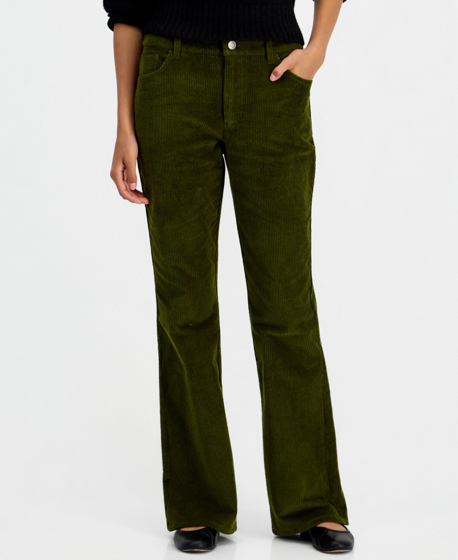 Petite Corduroy Flare Pants