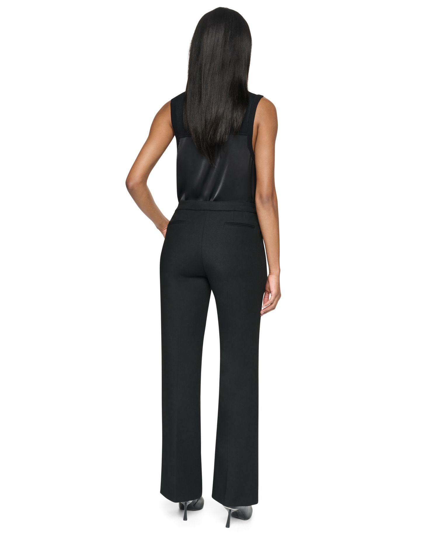 Women's Low-Rise Flare Trousers Pants