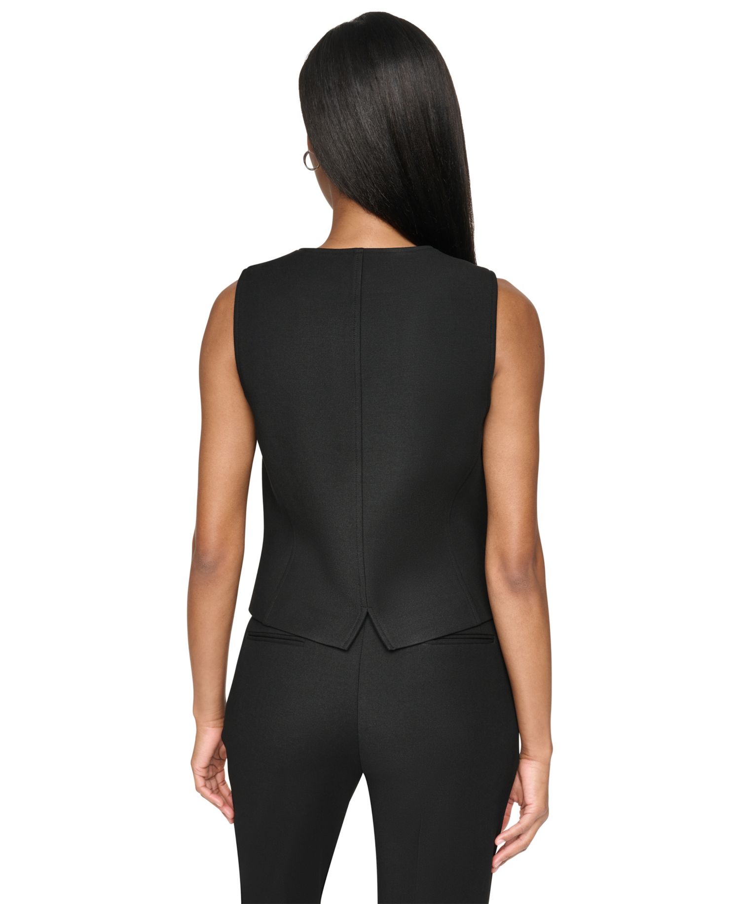 Women's Double Weave V-Neck Fitted Vest