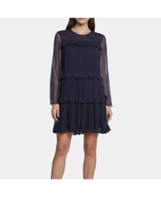 Women's Chiffon Ruffle Mini Dress