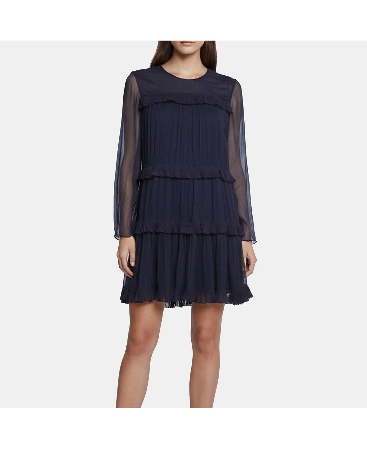 Pre-Owned Chloe Women's Chiffon Ruffle Mini Dress view 1 — MAYCSS fashion products