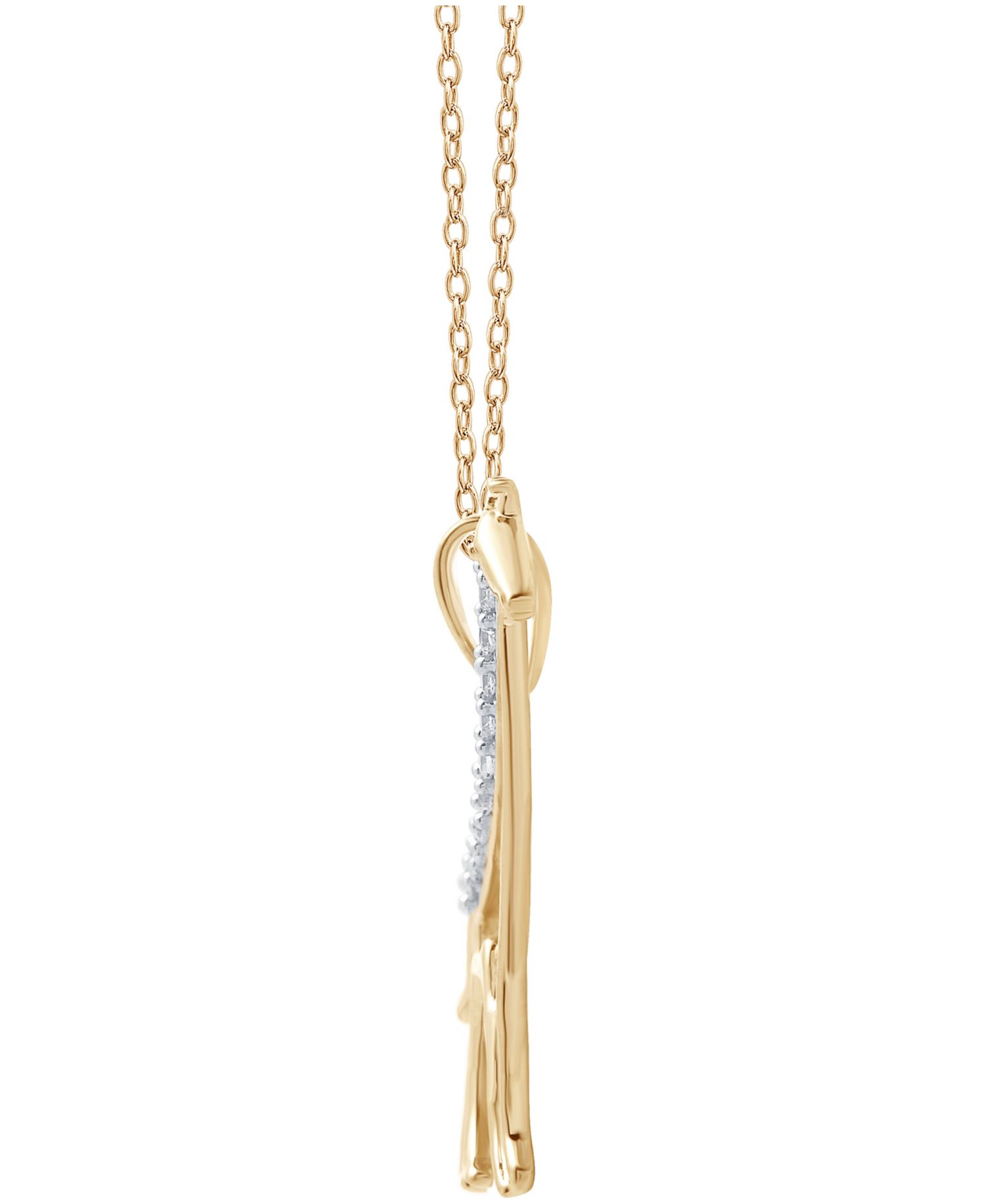 Diamond Giraffe Pendant Necklace in 18k Gold over Sterling Silver (1/10 ct. t.w.)