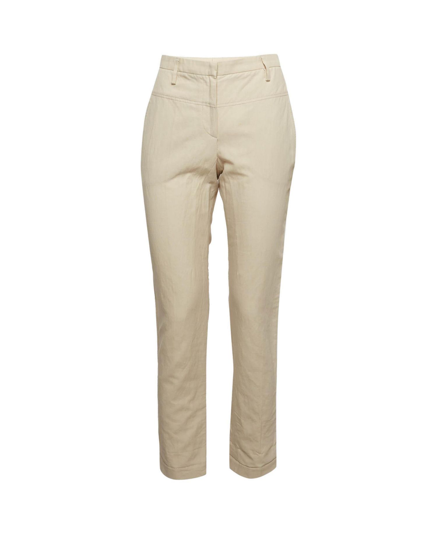 Women's Linen Blend Straight Fit Trousers