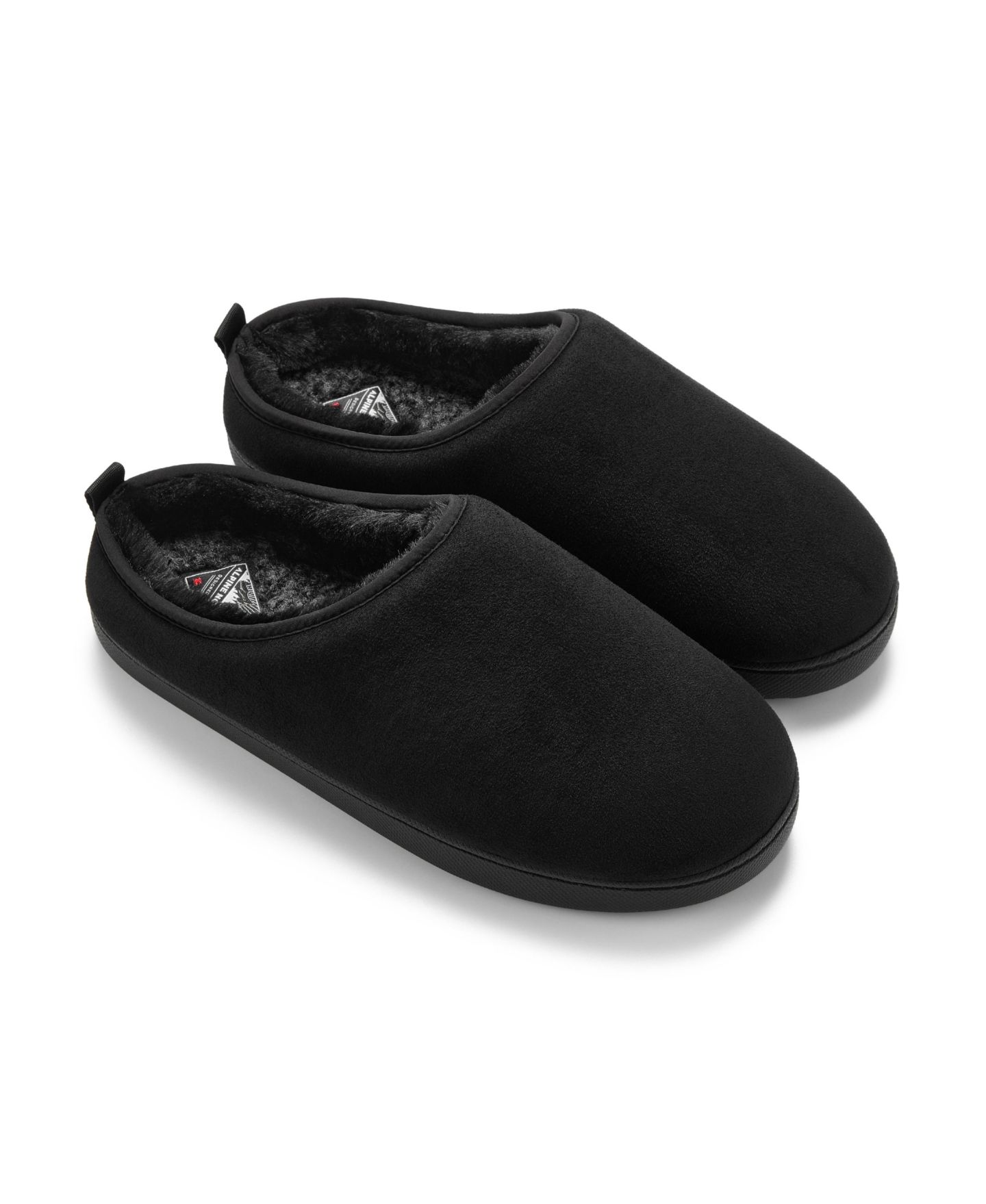 Мужские тапочки Alpine North Canmore Insulated Faux Suede Slippers, цвет: Чёрный — фото 6
