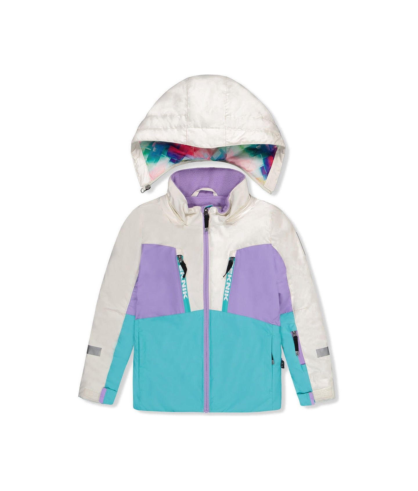 Deux par Deux Little and Big Girl's (6-16) Two Piece Teknik Snowsuit, цвет: Multicolored With A Diamond Pattern — фото 7