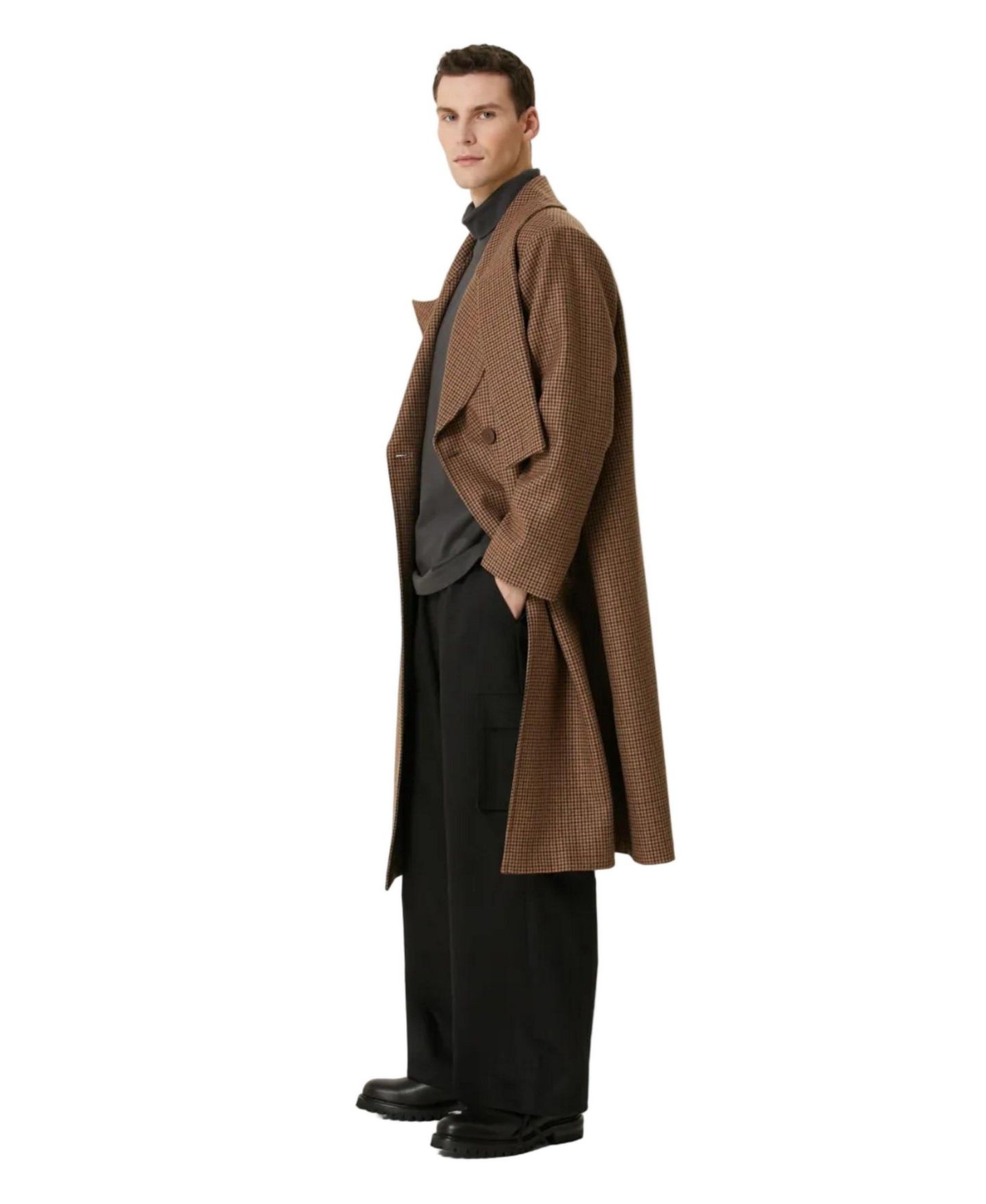 Мужские брюки PCFG Unisex Stretch Cotton-Blend Cargo, цвет: Чёрный — фото 3