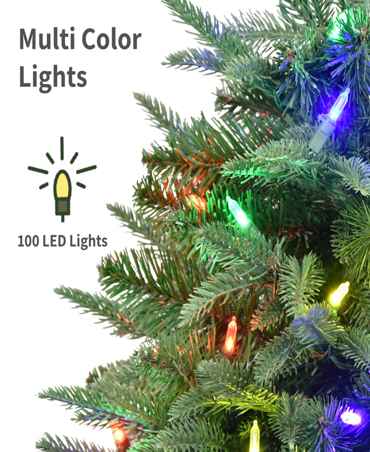 Puleo International 40" Pre-Lit Fraser Fir Potted Tree