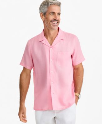 Men's Short-Sleeve Camp Collar Linen Shirt, Macy's Exclusive