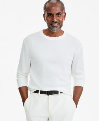 Men's Thermal Long-Sleeve Ribbed Crewneck Sweater