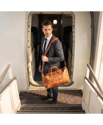 Genuine Full-Grain Leather Duffel Bag for Men and Women