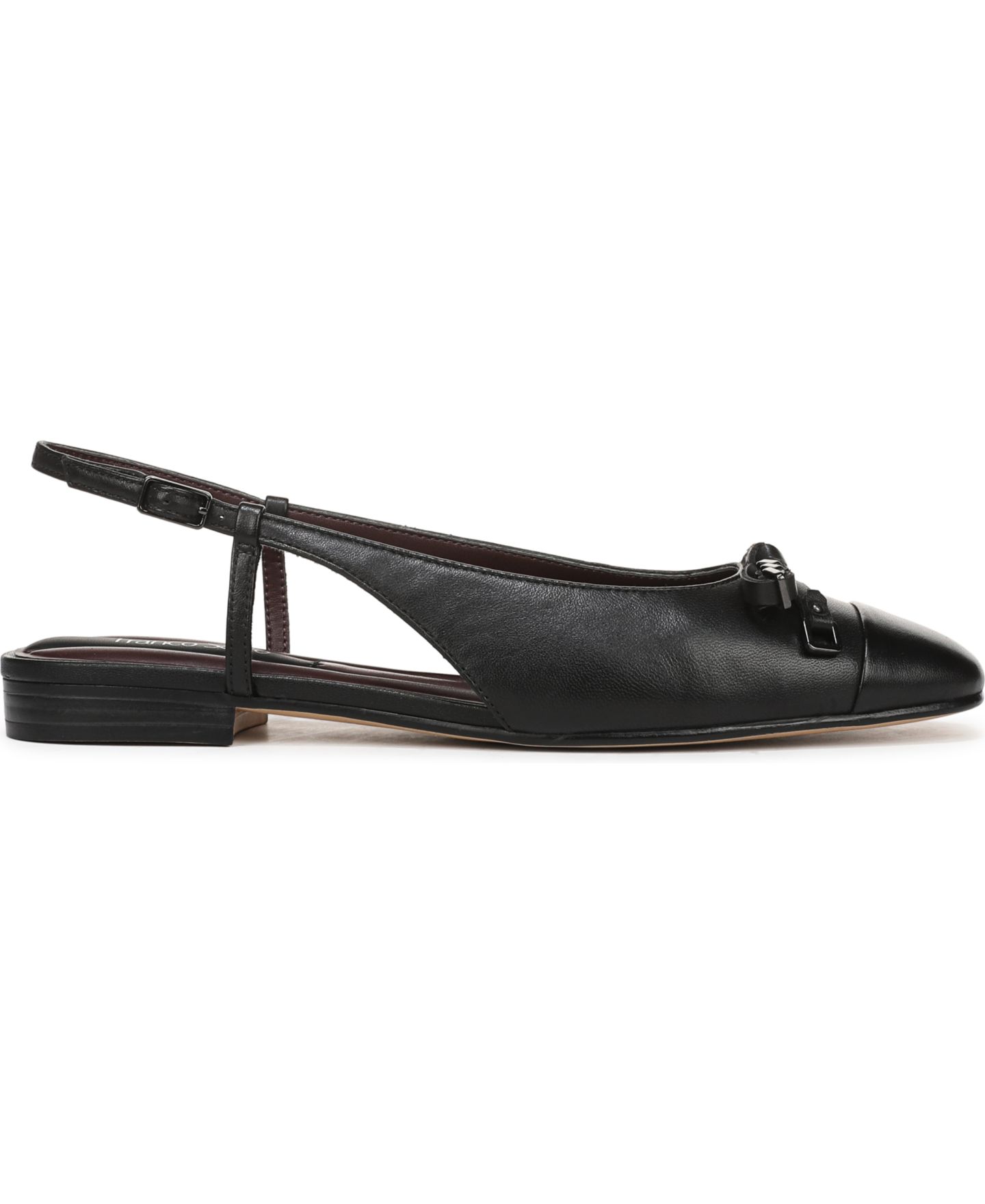 Женские балетки Franco Sarto Ethel Slingback Dress Flats, цвет: Чёрный кожаный — фото 2