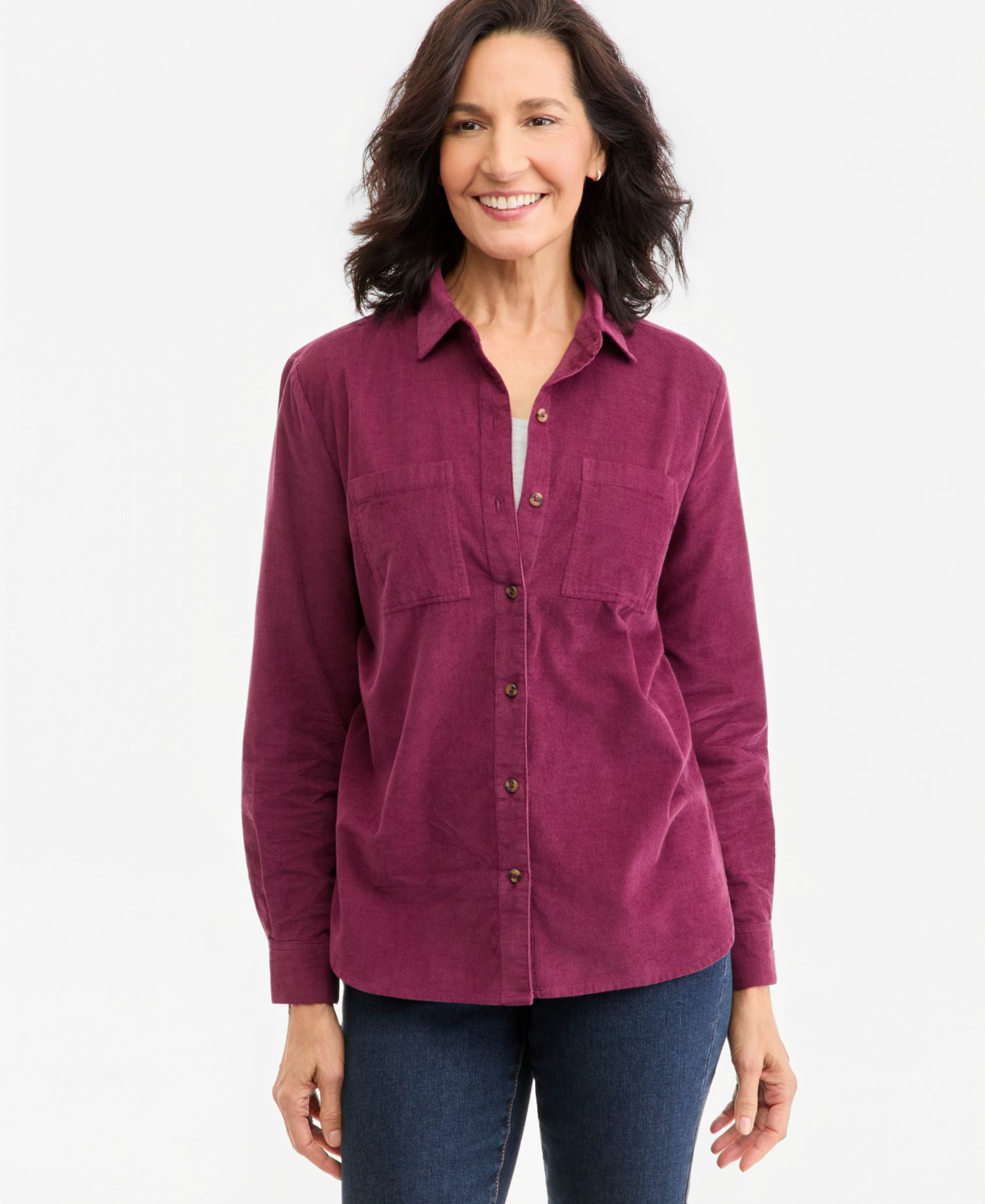 Petite Cotton Corduroy Shirt