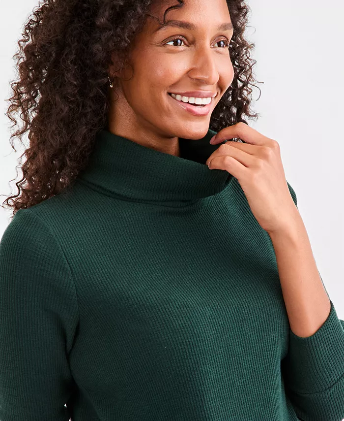 Women's Long-Sleeve Thermal Turtleneck Top - thumbnail 6