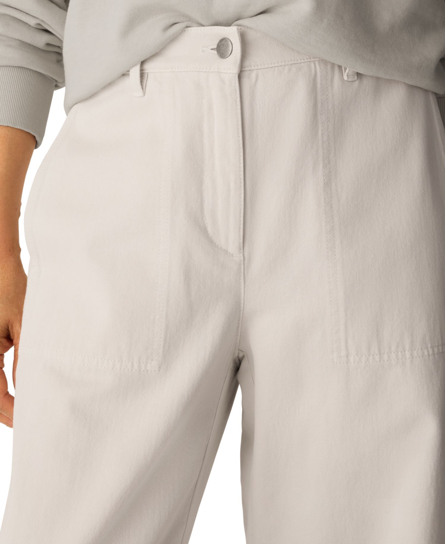 Women's High-Waist Wide-Leg Cotton Pants
