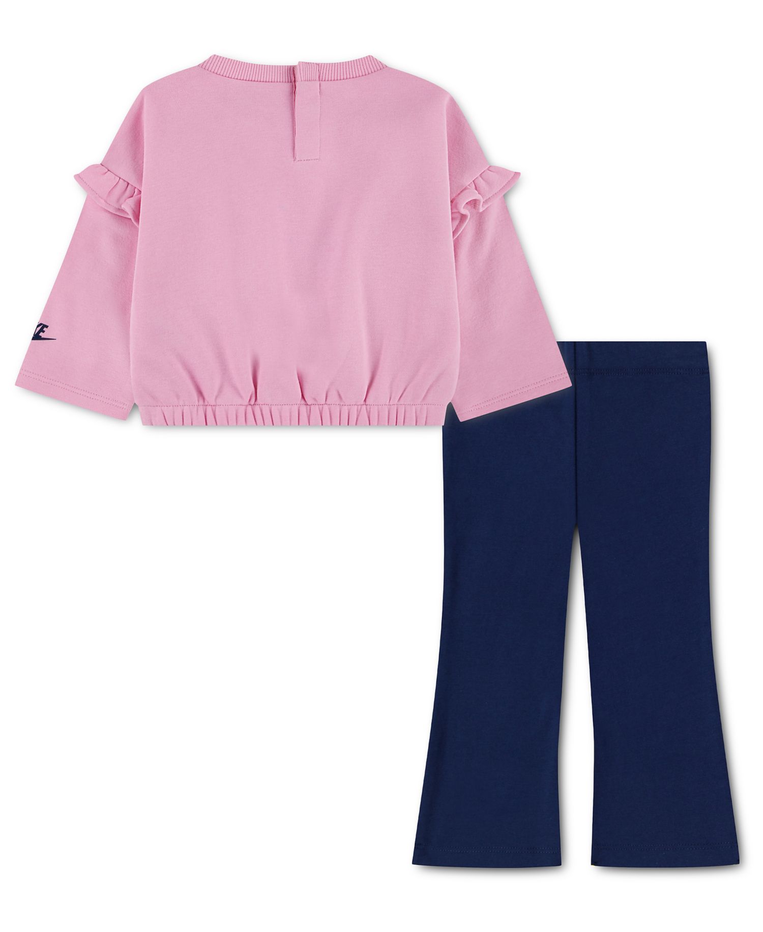Baby Girls' Ruffle Crewneck Sweatshirt and Flare Leggings, 2-Piece Set