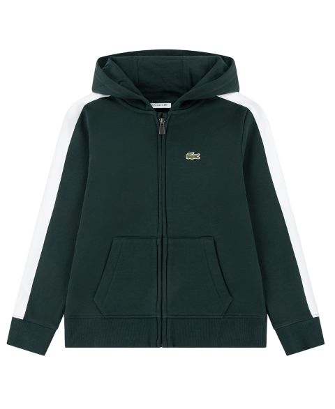 Худи Lacoste Color-Block Full-Zip для мальчиков, цвет: Sinople