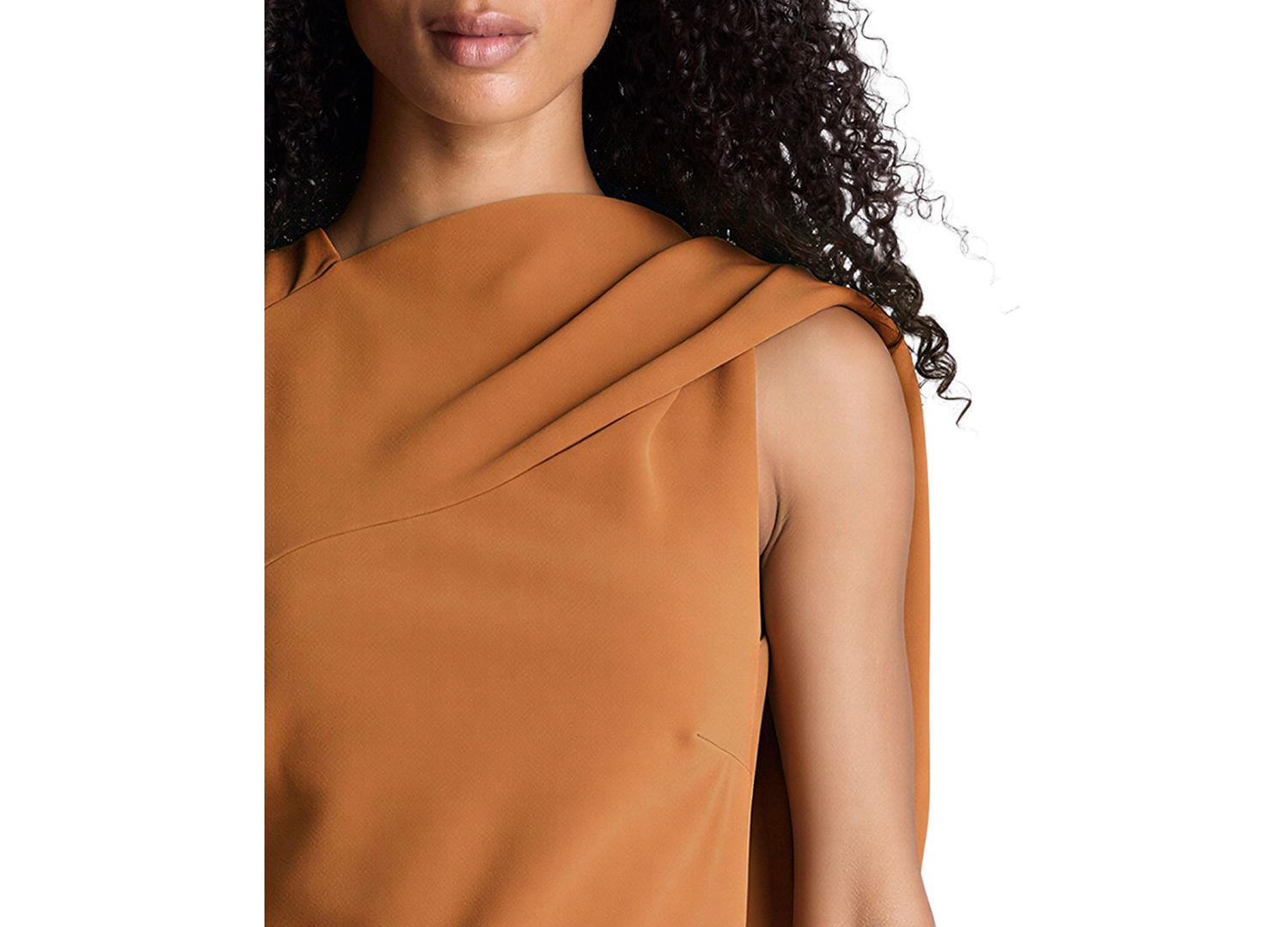 Women's Cowl Neck Drape-Back Maxi Dress