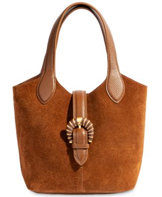 Lucy Signature Buckle Small Bucket Handbag