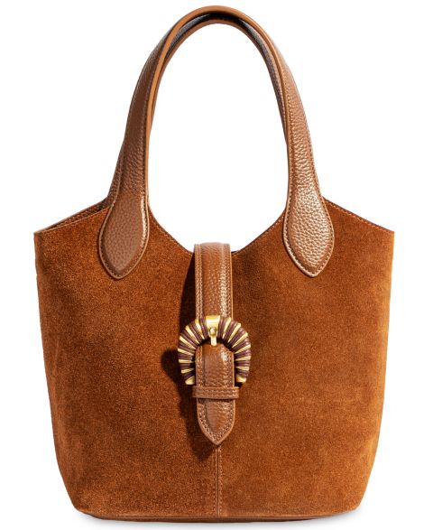 Женская сумка Sam Edelman Lucy Buckle Crossbody Handbag, цвет: Тёмный коньячный