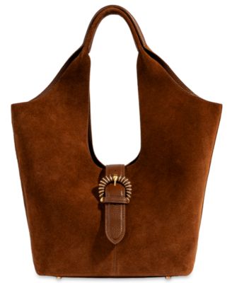 Lucy Genuine Leather Buckle Extra-Large Tote Handbag