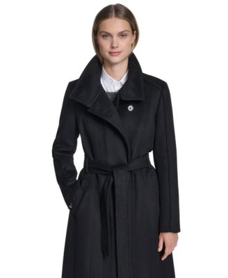 womens wool dress coats VALMASS Women's Long Single Breasted Trench Coat Winter Coat Loose Fashion Pea Coat Lapel Jacket Overcoat, Size: Medium, Black The careful attention to detail will impress the most fastidious fashion lover Women's Wool & Wool Blend