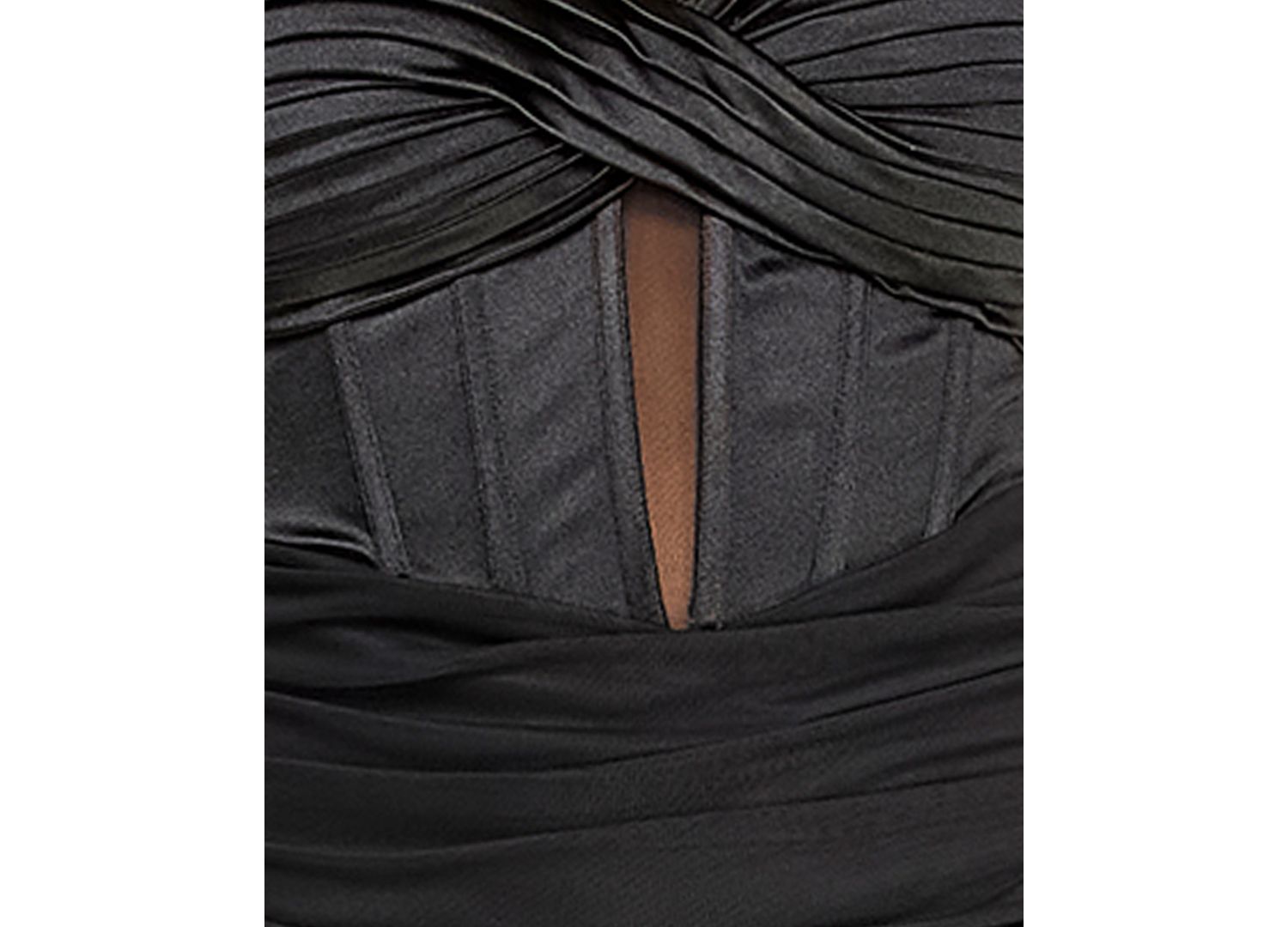 Women's Satin Sweetheart Corset Bodice Midi Dress