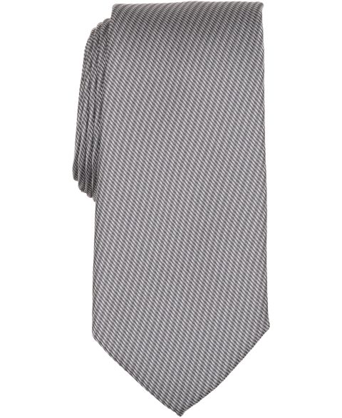 Мужской галстук Perry Ellis Amato Solid Classic Tie, цвет: Угольный