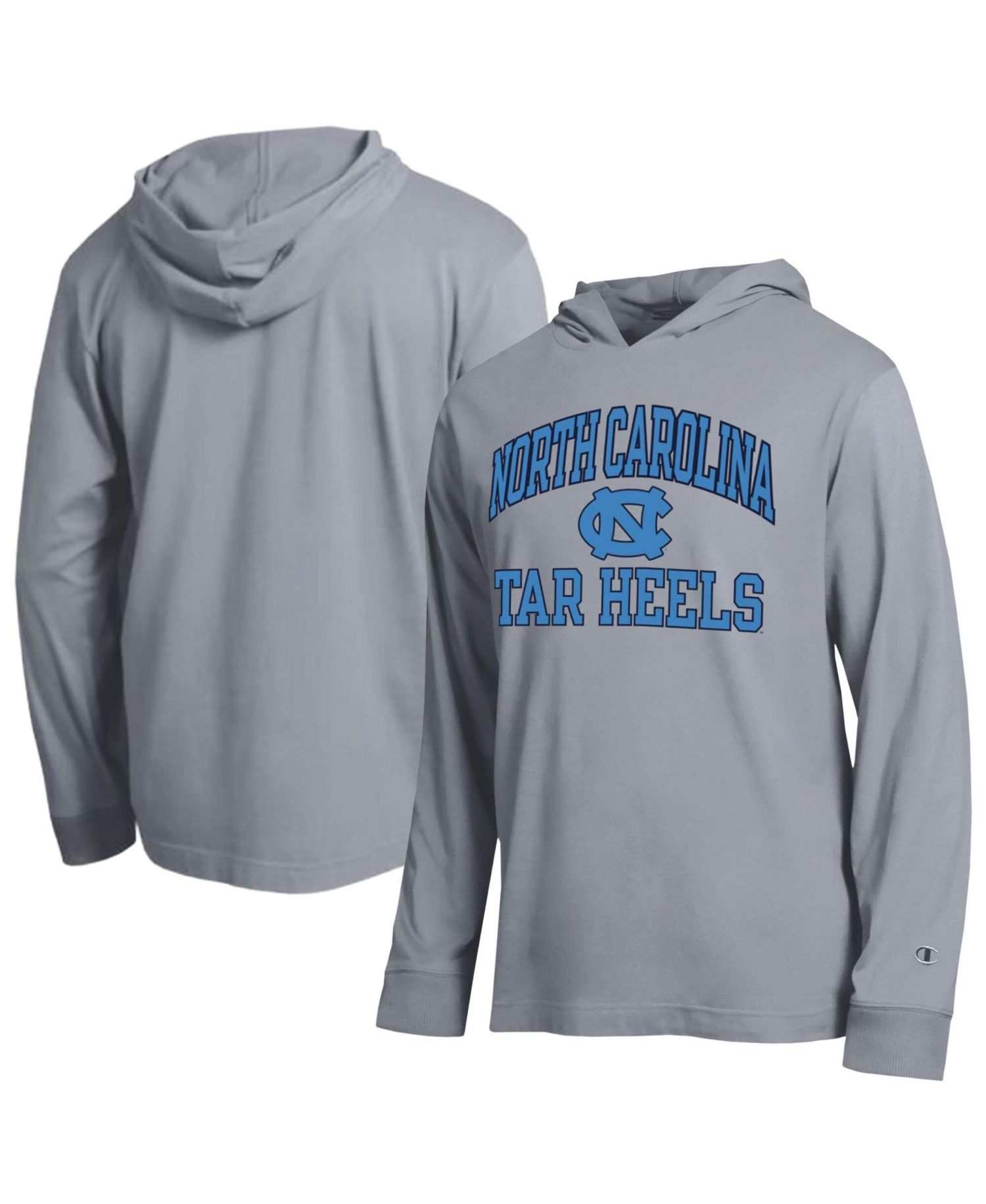 Men's Heather Gray North Carolina Tar Heels High Motor All-Star Long Sleeve Hooded T-Shirt