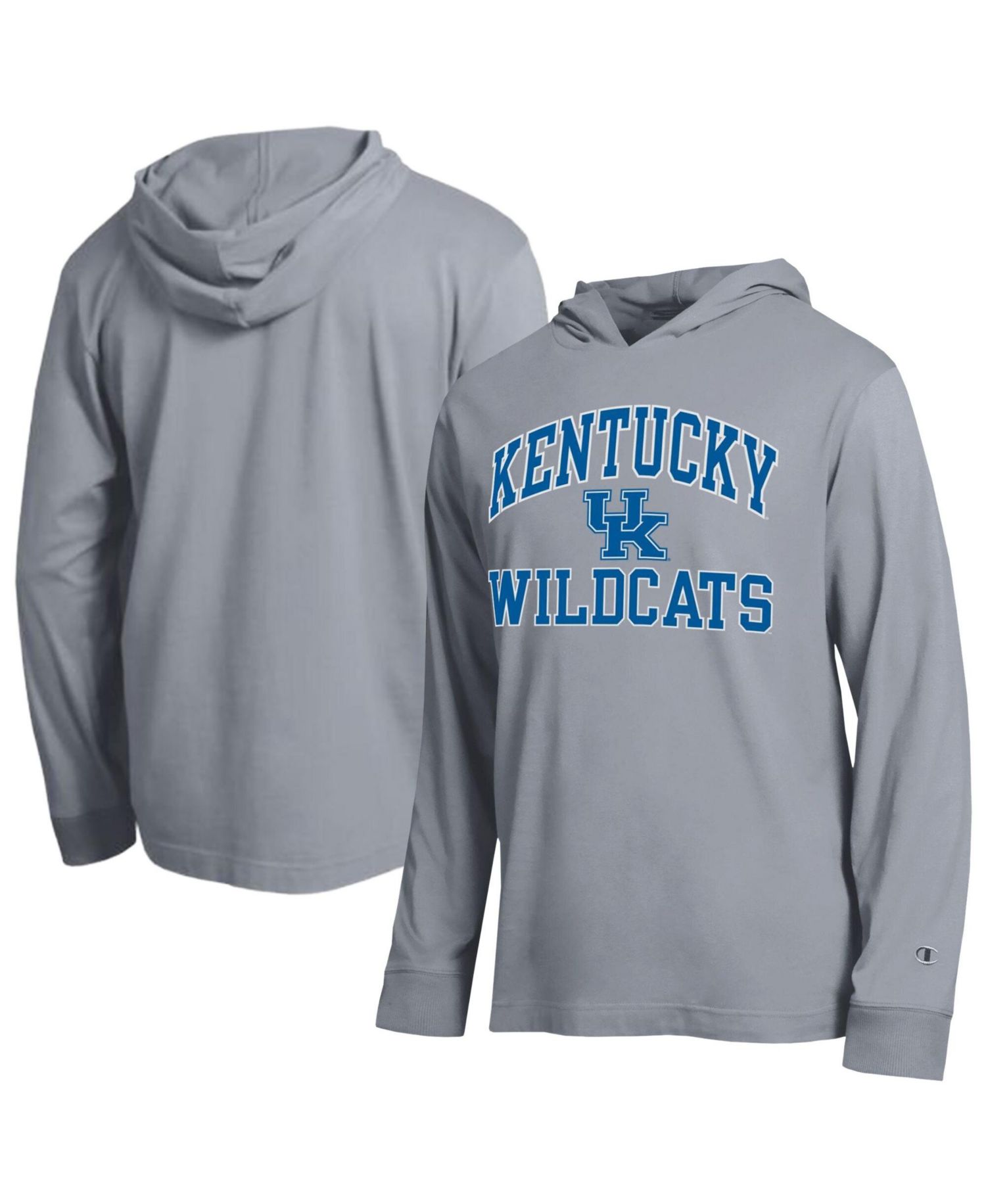 Men's Heather Gray Kentucky Wildcats High Motor All-Star Long Sleeve Hooded T-Shirt