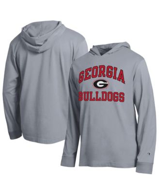 Men's Heather Gray Georgia Bulldogs High Motor All-Star Long Sleeve Hooded T-Shirt