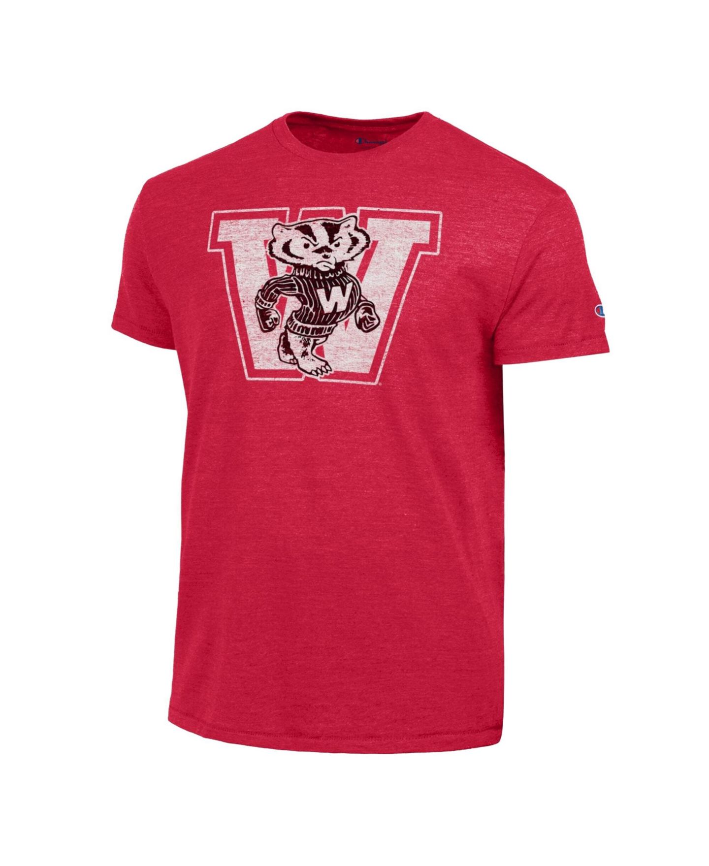 Мужская футболка Champion Red Wisconsin Badgers Triumph Tri-Blend — фото 3