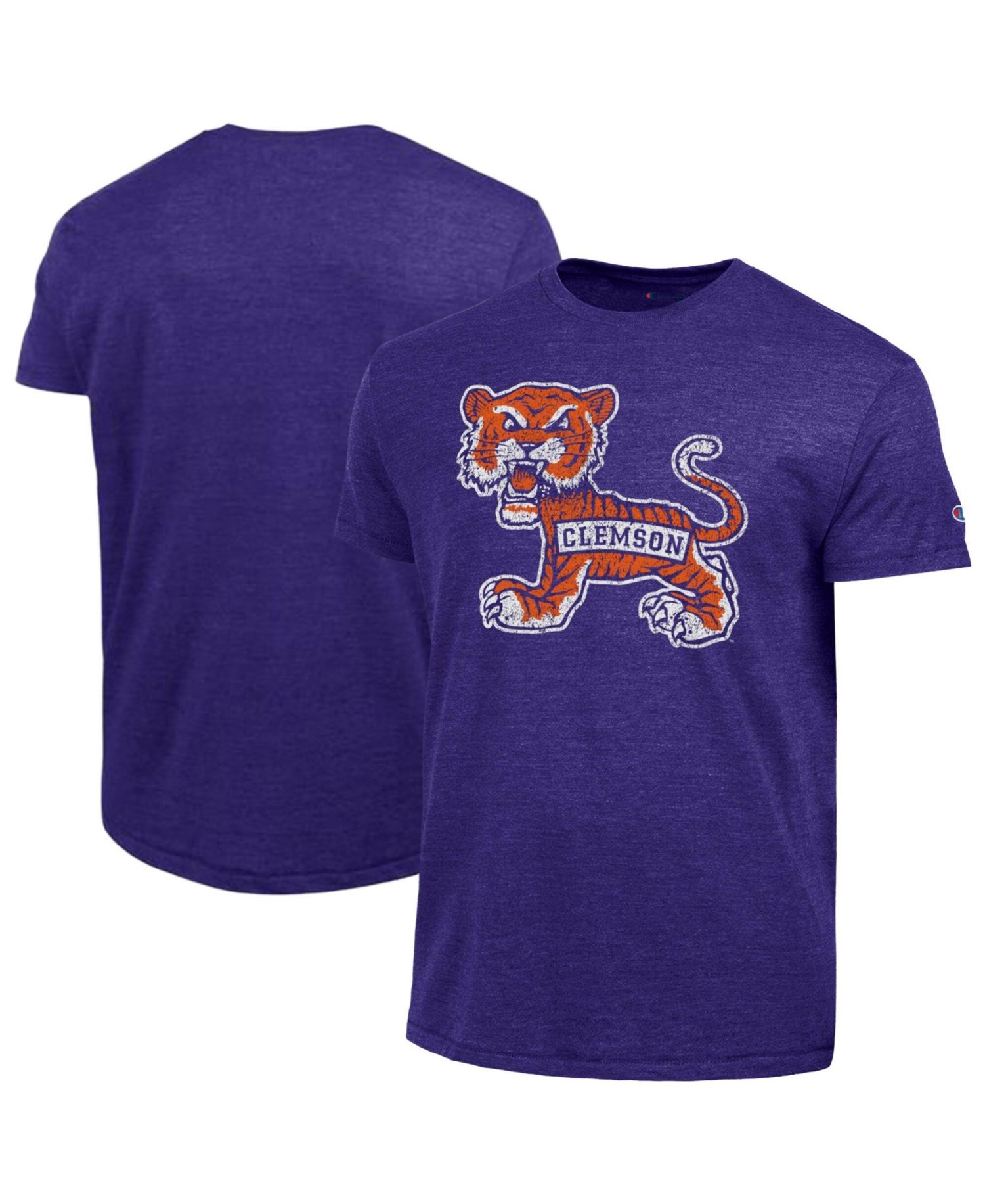 Men's Purple Clemson Tigers Triumph Tri-Blend T-Shirt