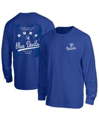Men's Royal Duke Blue Devils Laminated All-Star Long Sleeve T-Shirt