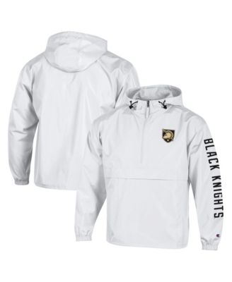 Men's White Army Black Knights Cloud Packable Half-Zip Hoodie