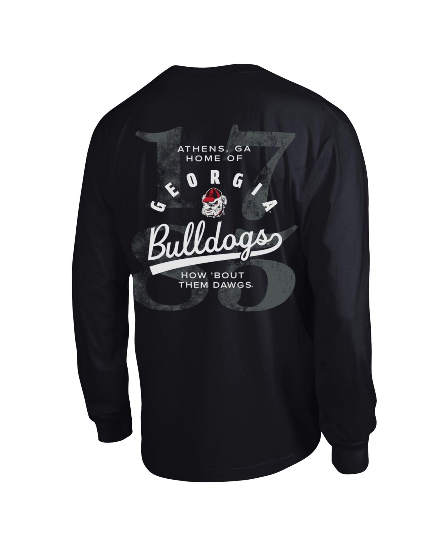 Men's Black Georgia Bulldogs Laminated All-Star Long Sleeve T-Shirt