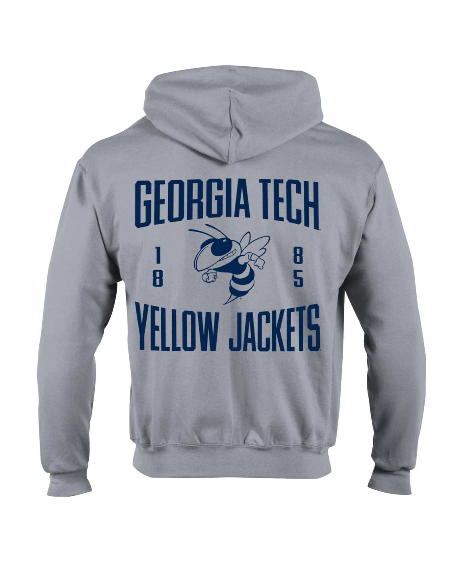 Men's Gray Georgia Tech Yellow Jackets Varsity Power blend Full-Zip Fleece Hoodie