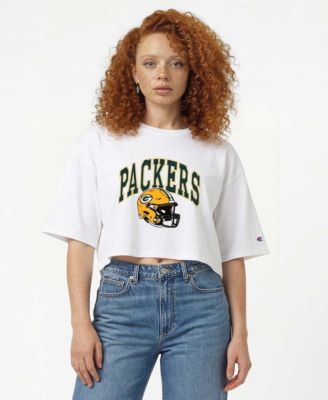 Women's Green Bay Packers Boyfriend Cropped T-Shirt