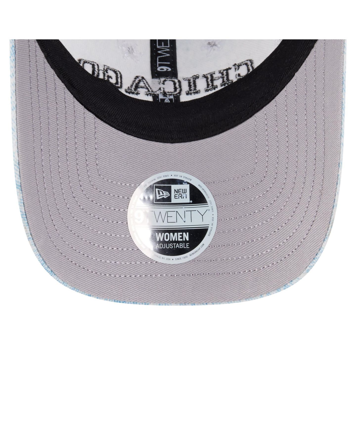 Женская кепка New Era Light Blue Chicago White Sox Daisy All Over 9TWENTY Adjustable Hat — фото 2