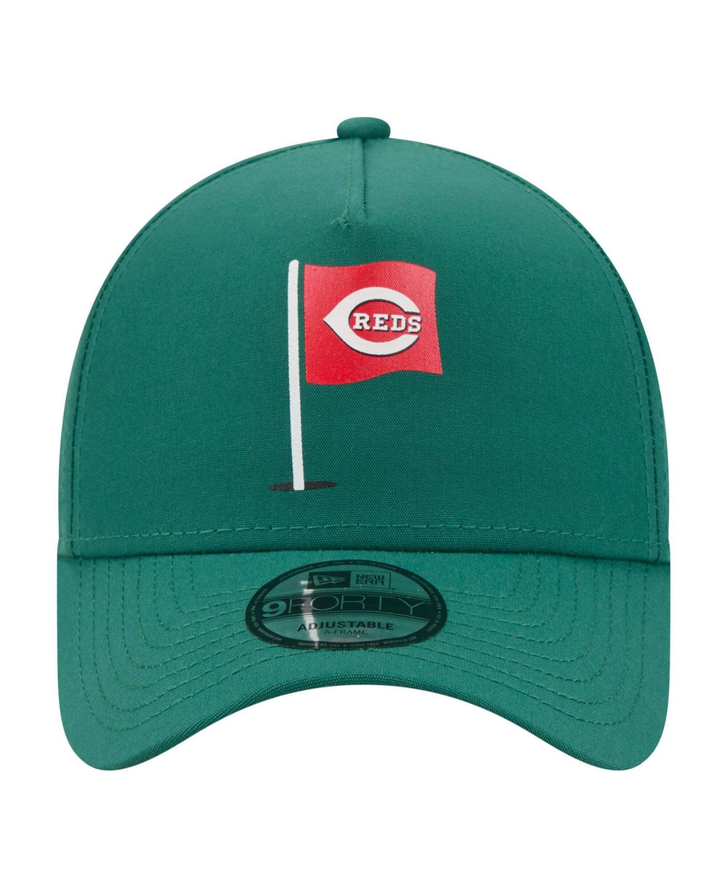 Men's Green Cincinnati Reds Pin Seeker 9FORTY A-Frame Adjustable Hat