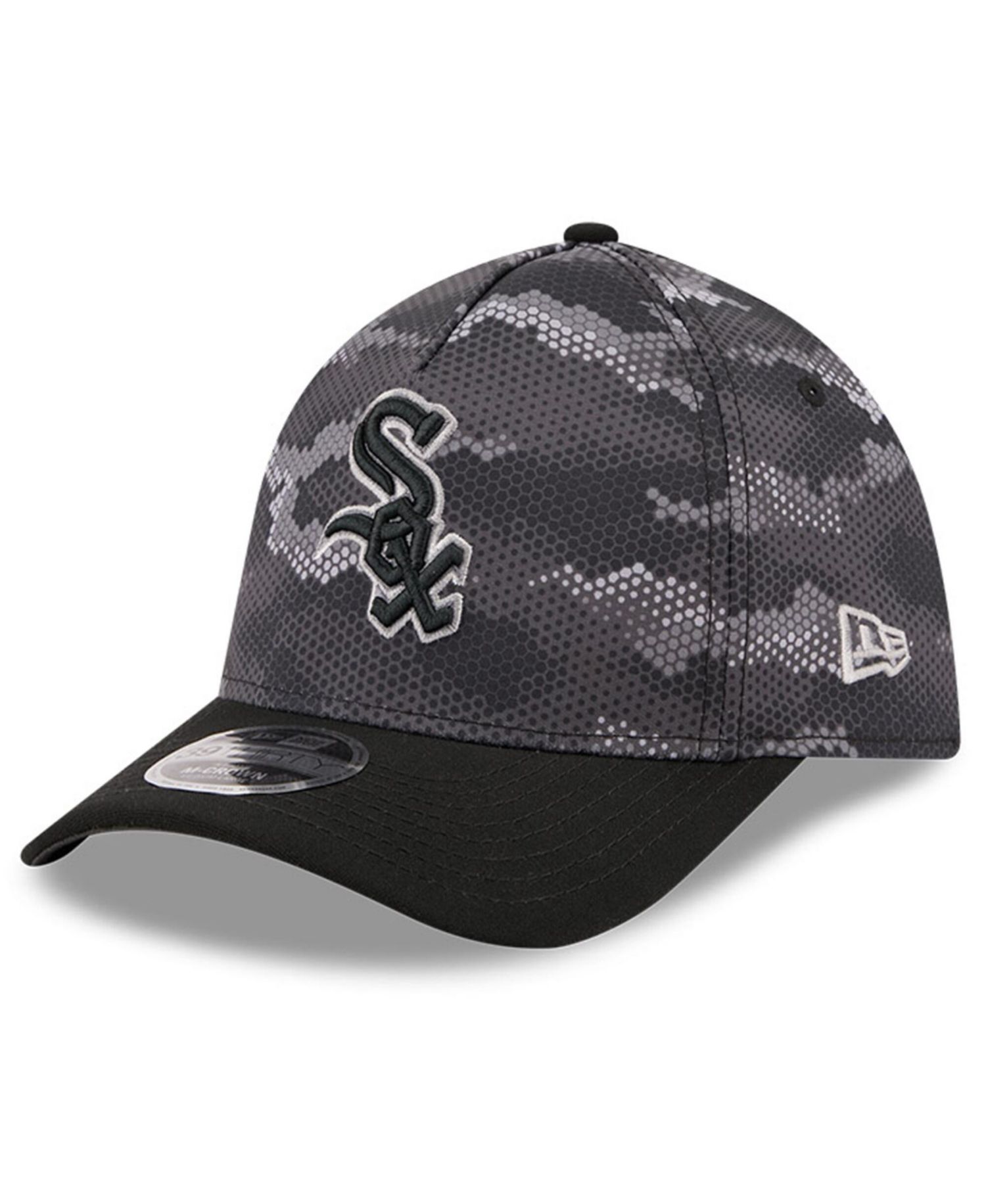 Men's Black Chicago White Sox Camo 39THIRTY A-Frame Flex Hat