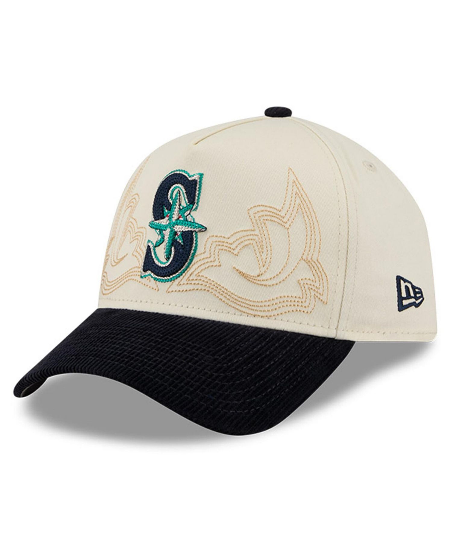 Men's Stone Seattle Mariners Western Stitch 9FORTY A-Frame Adjustable Hat