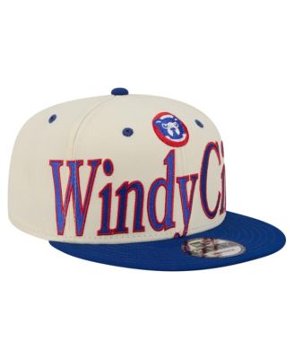 Men's Cream Chicago Cubs Oversized Slogan 9FIFTY Snapback Hat