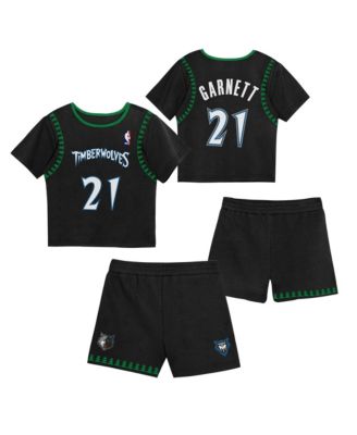 Preschool Two-Pack Kevin Garnett Black Minnesota Timberwolves Play by Place T-Shirt and Shorts Set