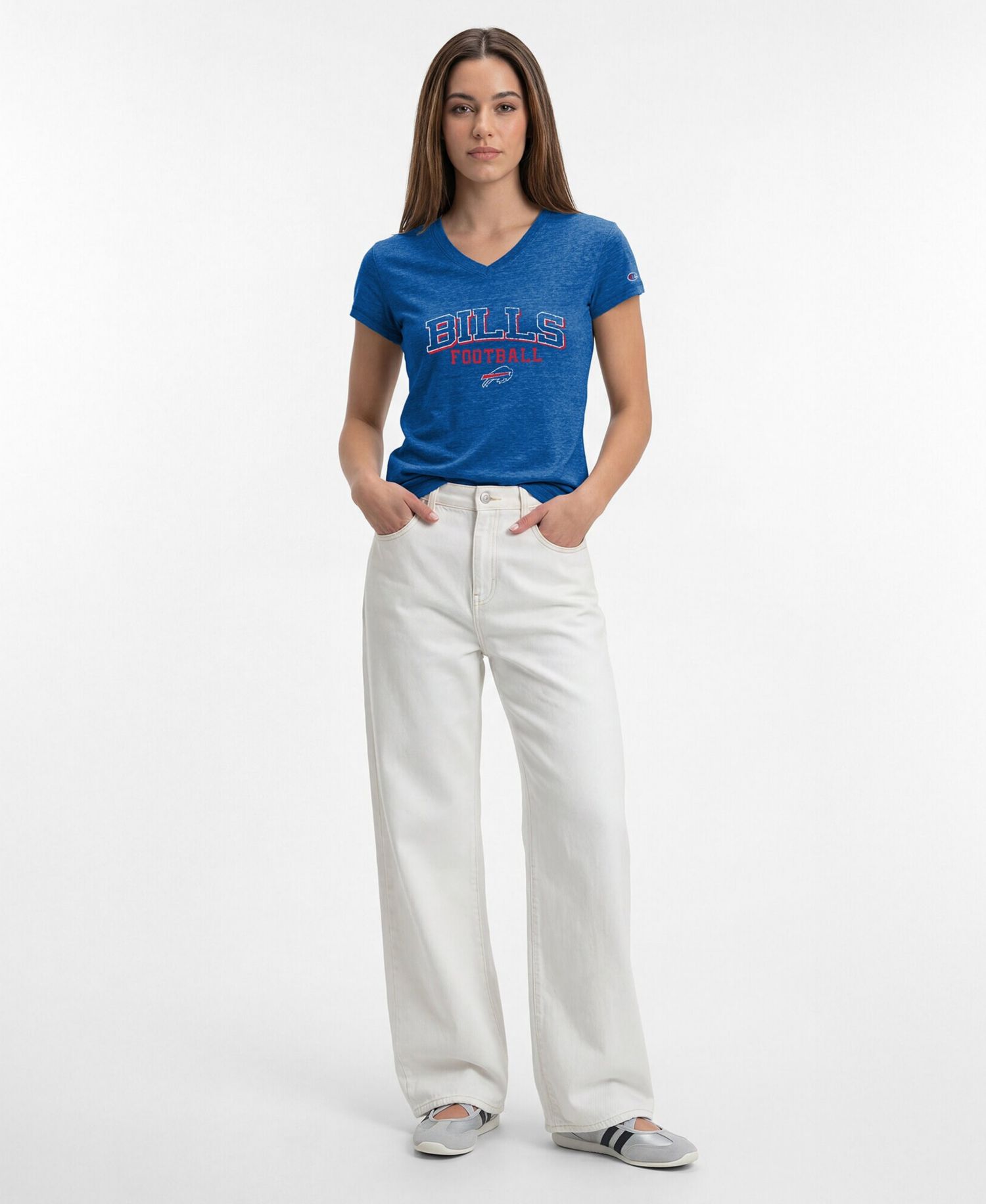Women's Royal Buffalo Bills Triumph Tri-Blend V-Neck T-Shirt