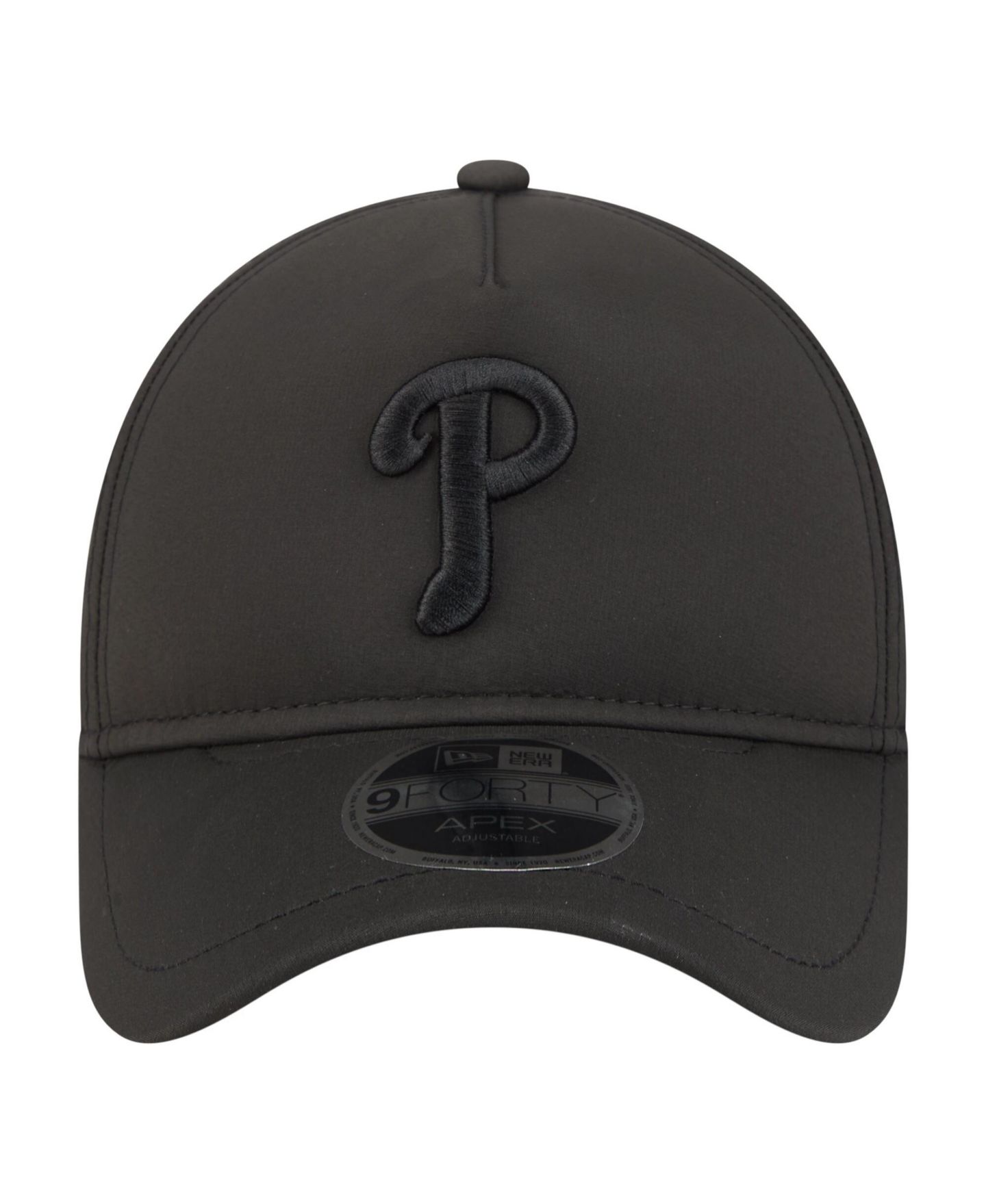 Мужская кепка New Era Black Philadelphia Phillies Injection Apex 9FORTY Adjustable Hat — фото 5