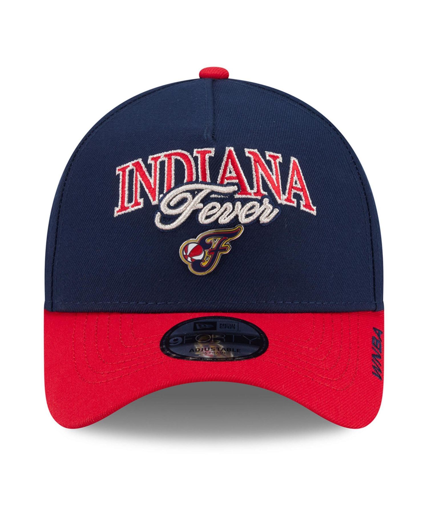 Men's and Women's Navy/Red Indiana Fever WNBA Tip-Off 2026 Metal Badge A-Frame 9FORTY Adjustable Hat