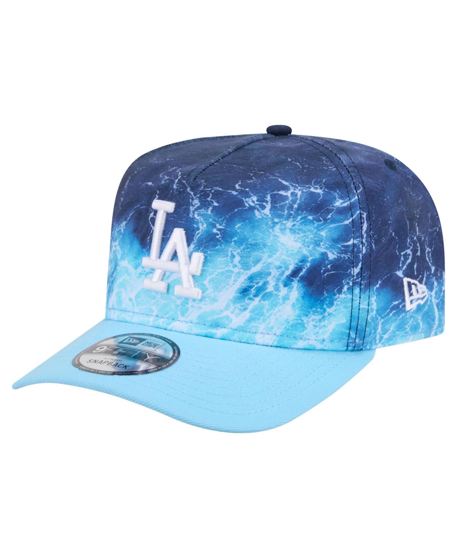 Men's Light Blue Los Angeles Dodgers Deep Water Pre-Curved 9FIFTY A-Frame Snapback Hat