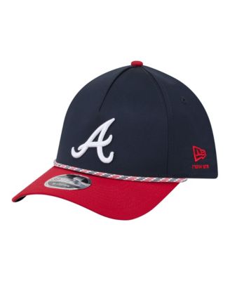 Men's Navy, Red Atlanta Braves Rope M-Crown A-Frame 39THIRTY Flex Hat