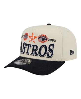 Men's Cream Houston Astros Throwback Tri-Hit A-Frame 9FIFTY Adjustable Hat