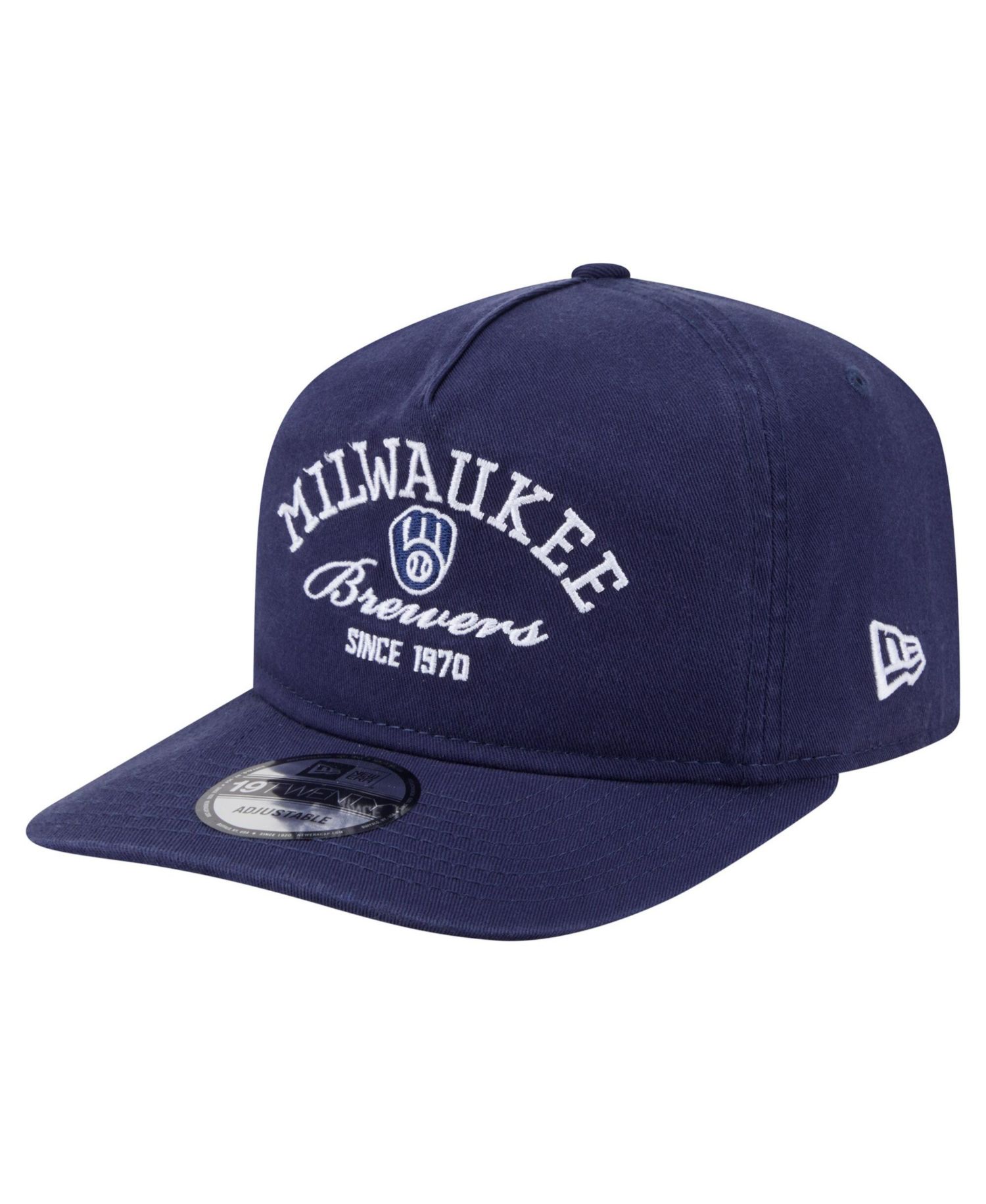Men's Navy Milwaukee Brewers Stacked 19TWENTY Adjustable Hat